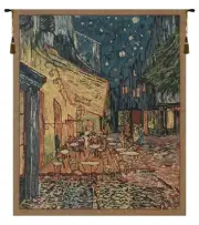 The Terrace by Van Gogh Impressionist Art Belgian Tapestry Cafe at Night 34"x41"