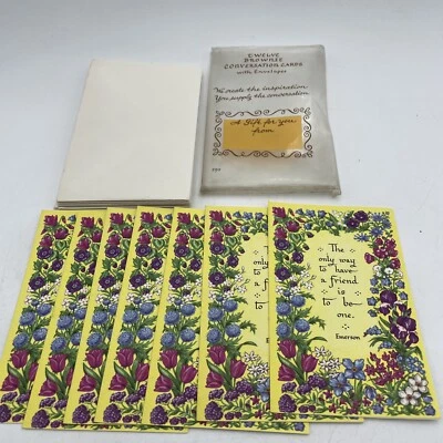 Vtg Brownie Conversation Greeting Cards Lot (7) Unused Envelopes Emerson