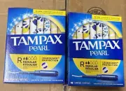 2 BOXES Tampax Pearl Regular Absorbency Tampons 18 each 36 TOTAL Unscented
