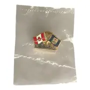 Alberta Canada Double Flag Lapel Hat Pin PinBack CA Souvenir Canadian C644