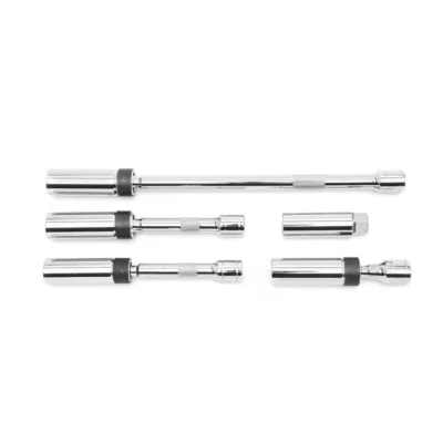 3/8 In. Drive 6-Point Magnetic Swivel Spark Plug Socket Set (5-Piece)