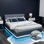Henley LED Storage Queen Bed Frame Grey