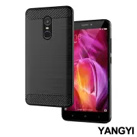 在飛比找Yahoo奇摩購物中心優惠-YANGYI揚邑 紅米 Note 4X 碳纖維拉絲紋軟殼散熱