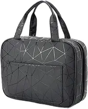 [Generic] Hangable Toiletry Bag - Portable Hooked Travel Toiletry Bag, Multi Compartment Toiletry Organizer | 4 Compartments Travel Toiletry Organizer with Hook,Waterproof Portable Storage Bags for Cosmetic