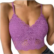 [Generic] Women Bras Plus Size Front Closure Cami Wirefree Bra Comfort Women Yoga Bra Bra Women