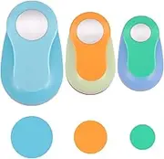 3Pcs Shape Paper Punch, Scrapbooking Punches Craft Hole Puncher Set Paper Punchers DIY Handmade Circle Punch Portable Scrapbooking Punches for Card Making DIY Albums Photos 16mm 25mm 38mm (Style 1)