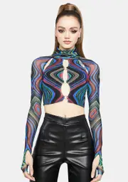 [AFRM] Maui Mesh Turtleneck Top