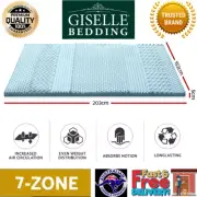 Giselle Memory Foam Mattress Topper 7-Zone Cool Gel Bamboo Cover 5cm Thick