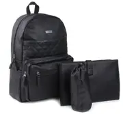 Kidzroom Baby Nappy Bag Diaper Care Black Backpack