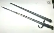 1879 Date French Gras Rifle bayonet & scabbard, Saint Etienne, Mismatch numbers