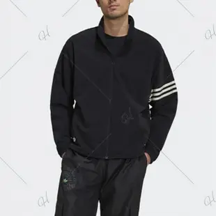 【adidas 愛迪達】外套 男款 運動外套 風衣外套 三葉草 國際碼 NEW C TRACKTOP 黑 HM1868