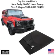 G Class W464 Brabus Style Dry Carbon Fiber Hood Bonnet Scoop Fits W463 1990-2018