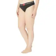 Calvin Klein Women's Plus Size 1981 Bold Cotton Thong QF5653 Black Size 3X