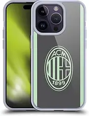 Head Case Designs Officially Licensed AC Milan Third 2024/25 Crest Kit Soft Gel Case Compatible with Apple iPhone 14 Pro
