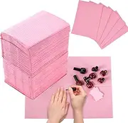 125 Pcs Disposable Nail Table Mat,13" X 18" Waterproof 3 Ply Nails Art Mat Tattooing Tables Mat Paper Sheet Clean Pads Nail Table Cover Tattoo Supplies (Pink)