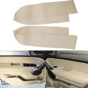 2pcs (1Pair) Microfiber Leather Front Door Panels Armrest Cover Replacement for Honda Cr-V CRV 2007-2012 (Leather Only) Beige Tan