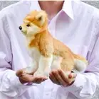 Hansa Shiba Inu Puppy Dog Plush Doll Realistic Fluffy Brown Animal BH6341 Japan