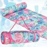 Lilly Pulitzer Beach Roll Up Mat 24 x 62.6. in Multi Beach Please Print New
