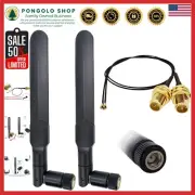Dual Band 8dBi Omni WiFi Antenna Kit with U.FL to RP-SMA Connectors - 2 Pcs