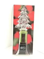 Mikasa Lead Crystal Holiday Time Bottle Stopper Christmas Tree