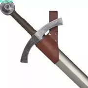 Medieval Retro PU Leather Sword Holder Sheath Waist Belt Fixed Scabbard Holster