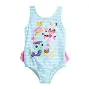 Gabby's Dollhouse Swimsuit Swim Toddler Girls 2T 2 Mercat Pandy Paws Toy NWT NEW