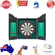 Dartboard in Wooden Cabinet With Score Board and Game Darts Pub Style Dart Game