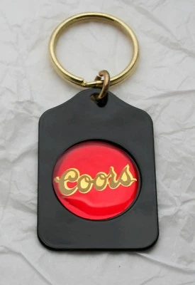 Vintage Beer Brewery Metal Logo Key Chain FOB 1970s NOS New