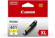 Canon (CPF6A) CLI651XLY High Yield Ink Cartridge, Yellow