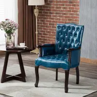 在飛比找ETMall東森購物網優惠-美式新款實木書桌椅做舊歐式單人沙發椅咖啡廳酒店餐椅扶手老虎椅