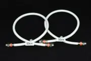 2x 50cm RG6 Coax White Quad Shield F-Type Cable Digital TV Foxtel Optus Telstra