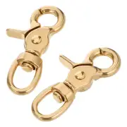 2 Pcs Brass Bag Lobster Clasp Hooks Double Opening Necklace Clasps