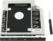 Universal 9.5mm SATA to SATA 2nd SSD HDD Hard Drive Caddy Adapter Tray Enclosures for DELL HP LENOVO ThinkPad ACER Gateway ASUS SONY SAMSUNG MSI Laptop