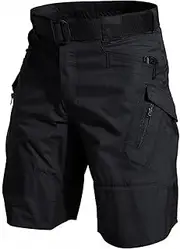 [LYRXXX] Men's Cargo Shorts for Hiking Outdoor Travel Lightweight Quick-Drying Waterproof Tactical Shorts with Multiple Pockets