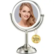 Luxurious 11" Extra Large Makeup Mirror - 1X/5X Magnification, 96 LED Lights