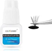 Cluster Lash Glue Individual Lash Glue Waterproof GEMERRY DIY Eyelash Extension Adhesive 2-3s Dry Time 7-15 Days Retention Sensitive Cluster Lash Extension Glue Self Application Supplies (Black, 5ml)
