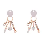 2x Splosh Mystique Capricorn Metal Keychain Zodiac Bag Accessory Charm Rose Gold