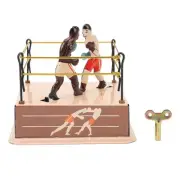 Clockwork Boxing Toy Nostalgic Theme Boxing Tin Toy Decorative Vintage DP