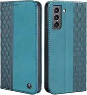 [CXTcase] Case for Samsung Galaxy S21 FE 5G, Shockproof PU Leather Flip Folio Cover with Card Slots, Magnetic Wallet Case for Samsung Galaxy S21 FE 5G, Green