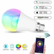 LED Smart Dimmable Light Bulb B22 Wireless WiFi Google & Alexa Control RGB+White