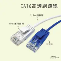 在飛比找蝦皮購物優惠-【日用日品】CAT6高速網路線-極細款｜MOD線 ADSL線
