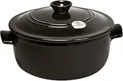 Emile Henry Round Stewpot, 4 Liter Capacity, Charcoal
