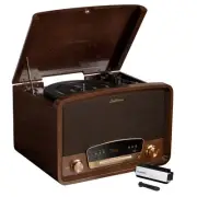 Electrohome Vinyl Record Player, Bluetooth Radio CD Vinyl to MP3, Cleaning Kit