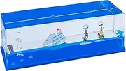 Unsinkable Surfing Liquid Wave Ship in a Box Decorations,Sailboat Model Fluid Liquid Drift Bottle Desk Ornament Decor Gifts (Surf Boy-1)