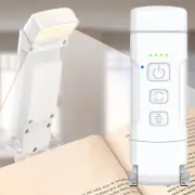 Adjustable Brightness & Angle LED Clip USB Rechargeable Book Reading Light A