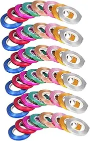 EXQUIMEUBLE 48 Rolls Metallic Curling Ribbon Colors Durable Crafting Ribbon for DIY Projects Wedding Balloons Birthday Party Decorations Easy to Use Vibrant Finish