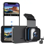 WIFI Dash Cam Front and Rear HD 1296P Car Dashboard Camera with Night Vision