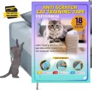 18Pack Cat Scratch Furniture Protector - Double Sided Tape for Couch - anti Cat