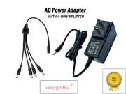 4-in-1 Splitter Cables 12V 2A AC Adapter For Lorex Camera Power ACCPWR12V2AH4B