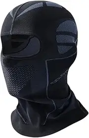[Generic] W Ski Mask for Men Women, Helmet Friendly Cyde Balaclava Full Face Masks Cold Weather Head Cover for Skiing Black&Blue